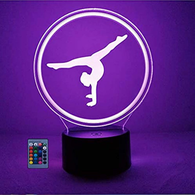 HPBN8 Ltd مصباح ليلي فني ثلاثي الأبعاد من HPBN8 Ltd مع تحكم عن بعد يعمل باللمس مزود بUSB، إضاءة LED، ديكور وهم بصري، مصباح ثلاثي الأبعاد بتغيير الألوان 7/16، تزيين غرفة عيد الميلاد - Image 1